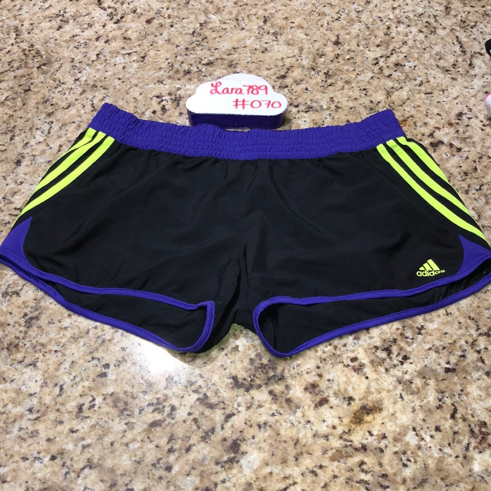 Adidas Women's Black and Purple Shorts